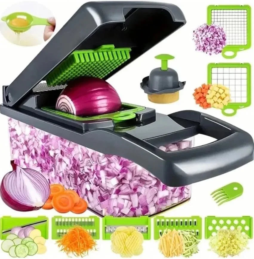 Galavilly Vegetable Chopper & Food Dicer with Stainless Steel Blades for Onion, Fruit & Veggies
