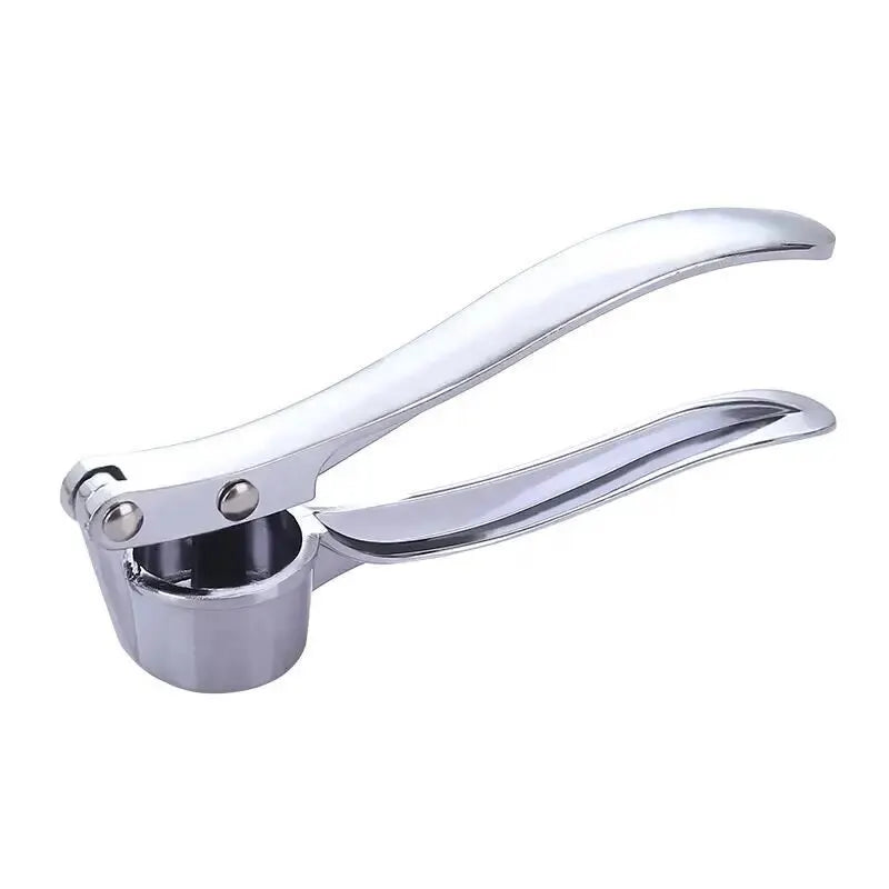 Heavy-Duty Zinc Alloy Garlic Press — Ergonomic Garlic Crusher & Mincer with Stainless Steel Blade