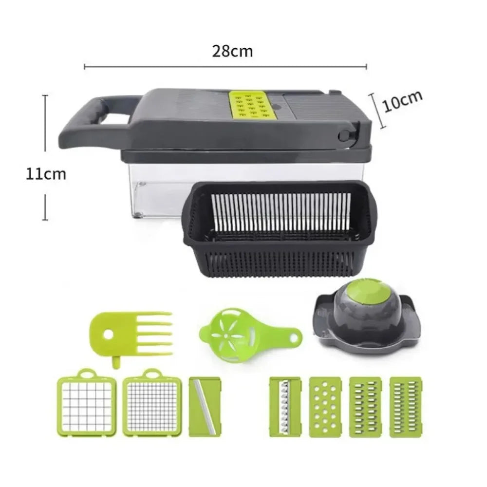 Galavilly Vegetable Chopper & Food Dicer with Stainless Steel Blades for Onion, Fruit & Veggies