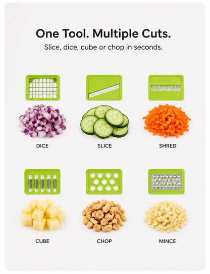 Galavilly Vegetable Chopper & Food Dicer with Stainless Steel Blades for Onion, Fruit & Veggies